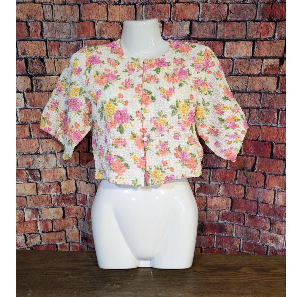 Asos Design Shirred Button Through Top Floral Pri… - image 7